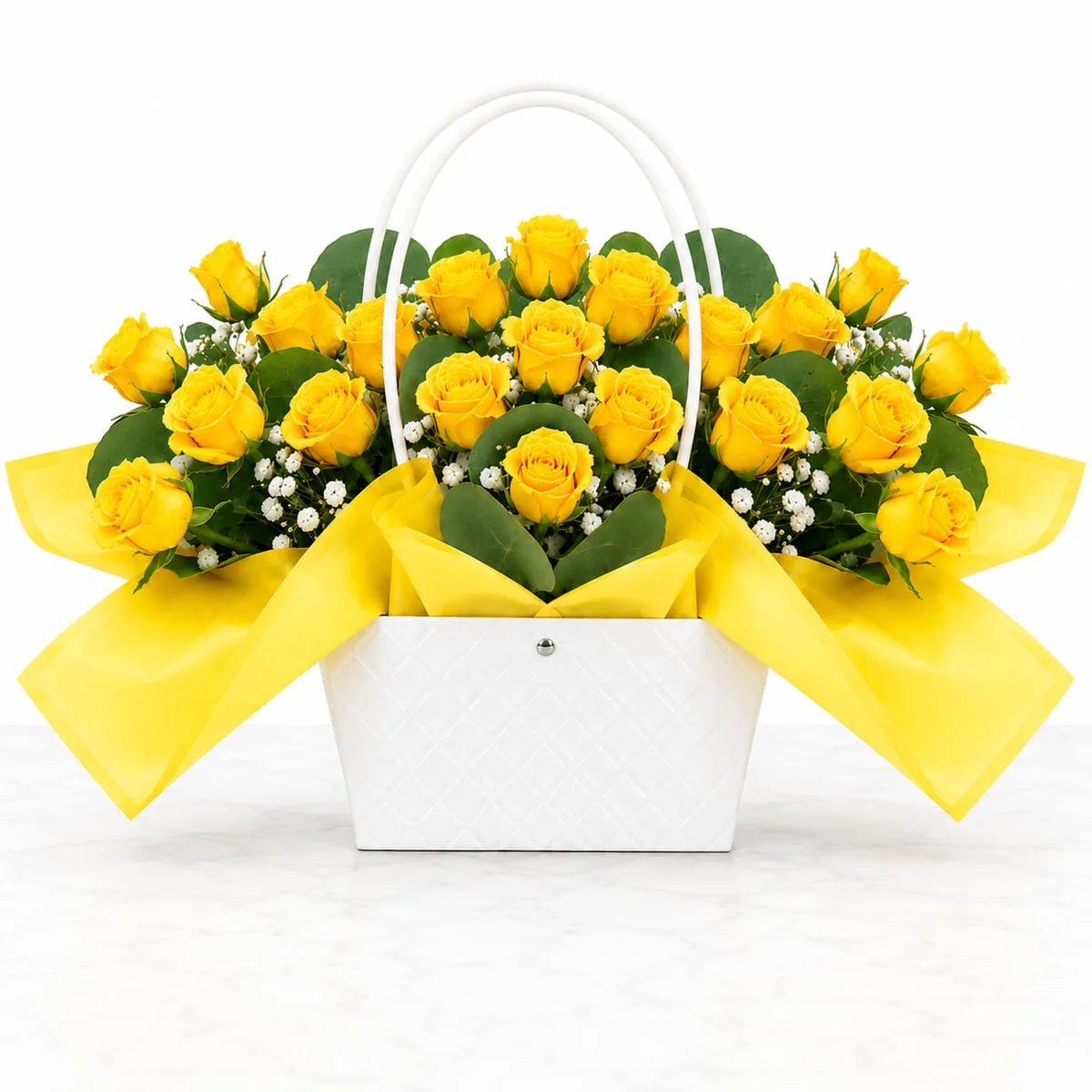 Yellow baby rose purse