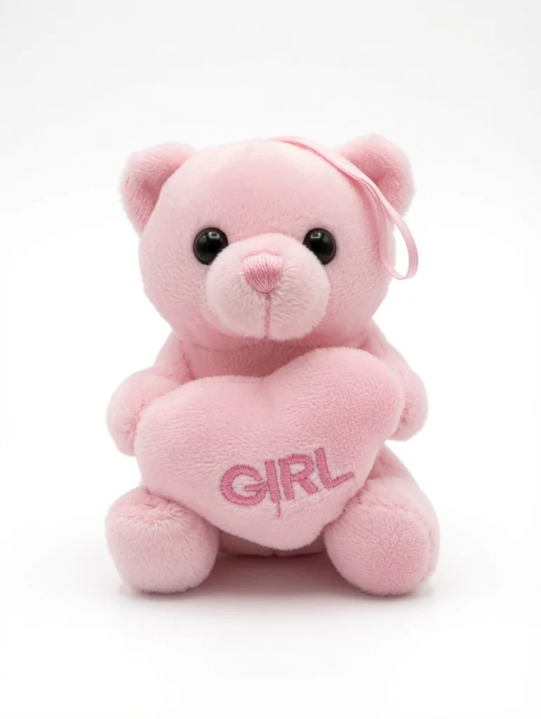 Baby Pink Girl Mini Teddy (5")